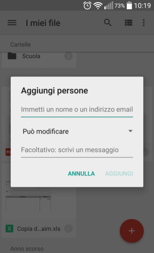 Come condividere un file da Google Drive per Android