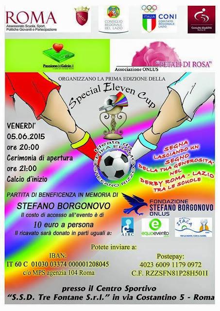 “Special Eleven Cup“ - partita di beneficenza tra le scuole organizzata da Passionedelcalcio.it