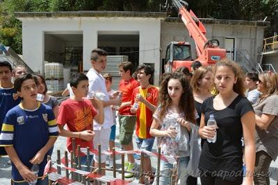 Gli alunni di Positano visitano il cantiere dell' Auditorium:  “Concorso di Idee – Diamo un nome alla Piazza”,