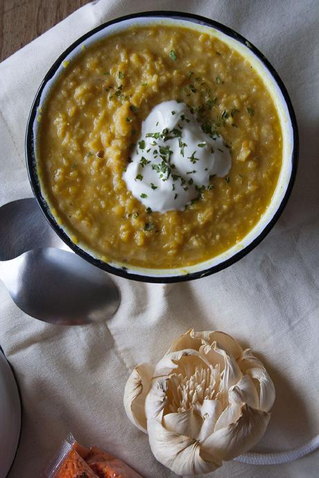 Lenticchie rosse con curry 