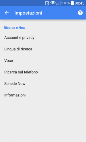 Come modificare la ricerca sul telefono di Google Now