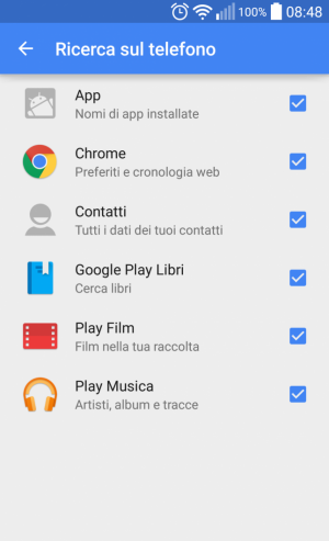 Come modificare la ricerca sul telefono di Google Now