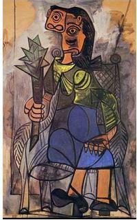 picasso donna con carciofo