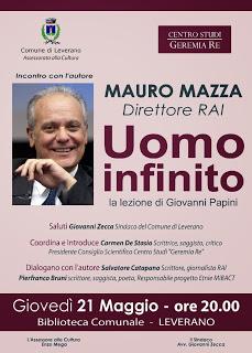 UOMO INFINITO di Mauro Mazza il 21 maggio a Leverano