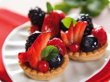 Crostatine cremino e frutti misti