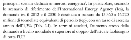 Previsioni domanda energetica mondiale