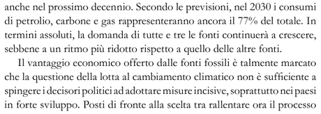 Previsioni consumi fossili