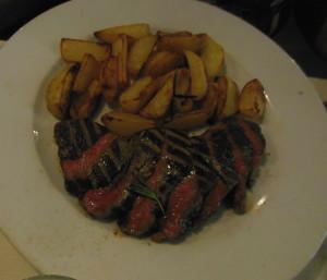 Tagliata di manzo con patate