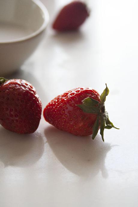 Frullato di fragole con latte di cocco