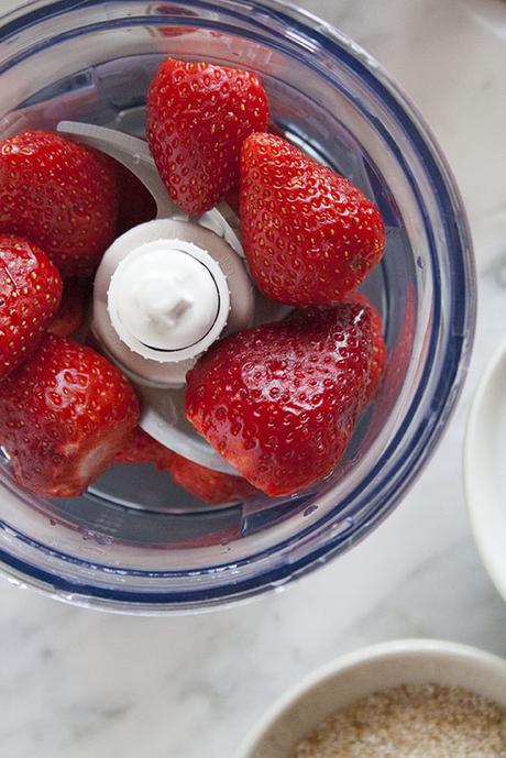 Frullato di fragole con latte di cocco