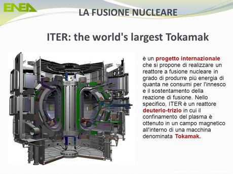 ENEA: Tokamak, reattore ITER a fusione nucleare