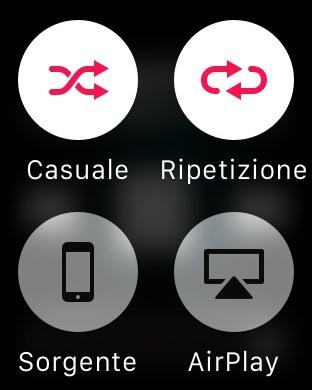 Appe Watch InMobile - App Musica opzioni