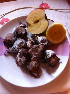 Senza Bimby, Frittelle di Mele al Limone e Rhum