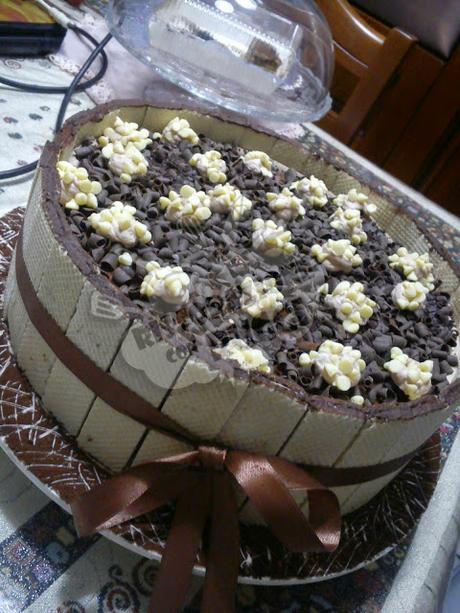 Torta Wafer e Cioccolato Bianco (tecnica di decorazione)