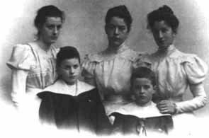 Ludwig Wittgenstein (bottom-right), Paul, and their sisters, late 1890s