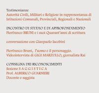 PIERFRANCO BRUNI 40 ANNI DI SCRITTURA NEL CONTESTO DEL PREMIO TROCCOLI