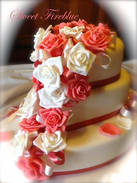 Torta cuore e rose!!! Un matrimonio in rosa!!