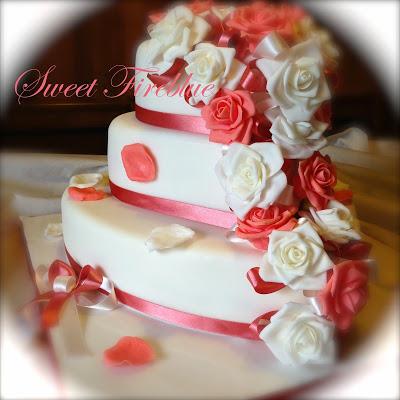 Torta cuore e rose!!! Un matrimonio in rosa!!