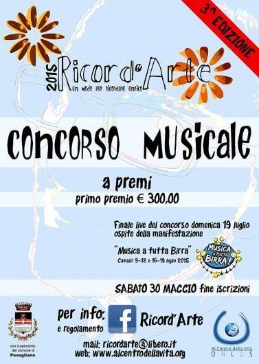 CONCORSO MUSICALE A PREMI: RICORD`ARTE 2015