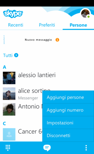 Come mostrare lo stato Skype sulla barra delle notifiche di Android