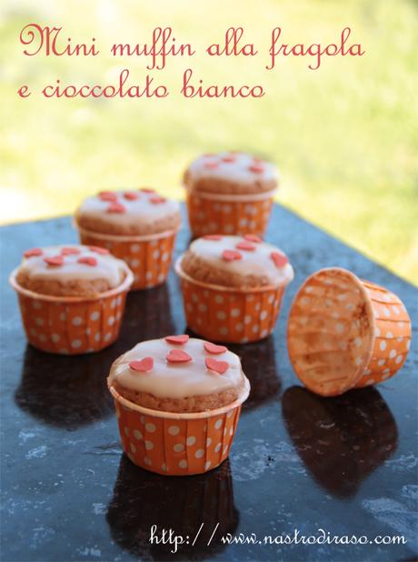 Muffin al cioccolato bianco e succo di fragola