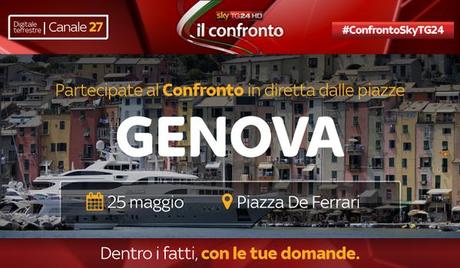Stasera in diretta (da Genova) il #ConfrontoSkyTG24 della Regione Liguria