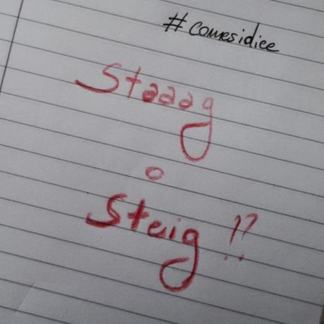 #comesidice ‘stage': staaag o steig?