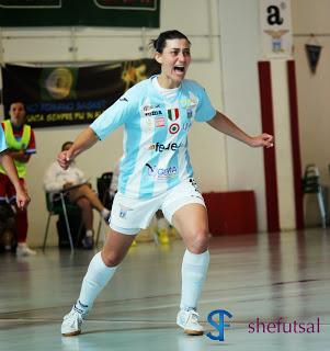 Lucileia protagonista della semifinale scudetto di calcio a 5 femminile Lazio-Montesilvano con una doppietta