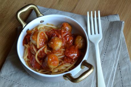 Meatball Tomato Spaghetti pomodori e polpette