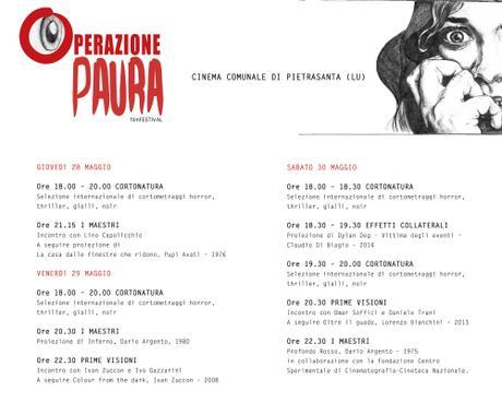 “Operazione Paura Film Festival”- IV Edizione programma-op