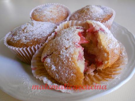 Muffins alle Fragole 2- merendine senza olio di palma