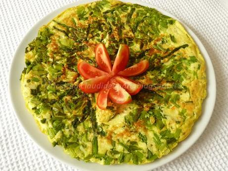 Frittata con asparagi e ricotta