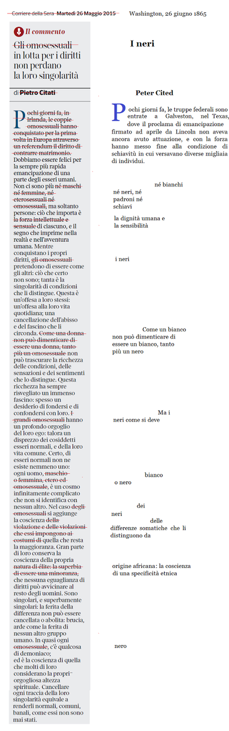 Sull’abolizione della schiavitù (Peter Cited, 26 giugno 1865)