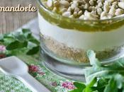 Cheesecake bicchiere gelée rucola mandorle dolce StagioniAMO! Glass cheesecake with arugula almonds (it’s sweet!)