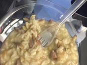 cena simone rugiati: risotto carciofi salsiccia luganega