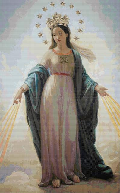 Schema per il punto croce: Madonna del Miracolo