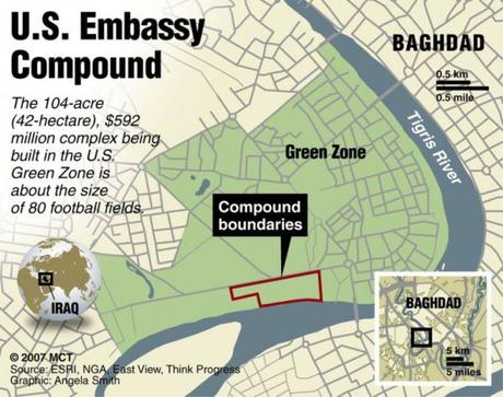 La Green Zone di Baghdad.