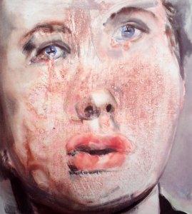 Marlene DUMAS    Pour qui sonne le glas    2008   huile sur toile    100x90