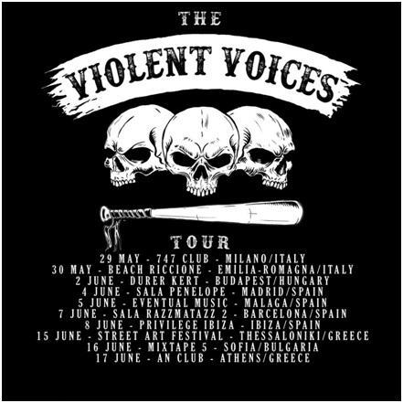 The Violent Voices  al 747 club di Piazza Carlo Erba a Milano, venerdi' 29 maggio 2015.