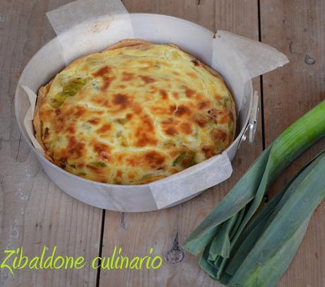 Torta salata di porri e formaggio di capra