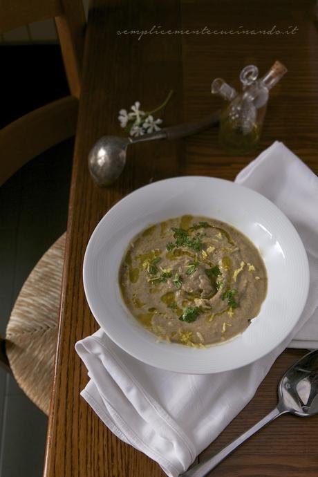 Crema di lenticchie tiepida con  limone e menta