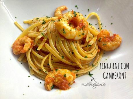 linguine con gamberoni