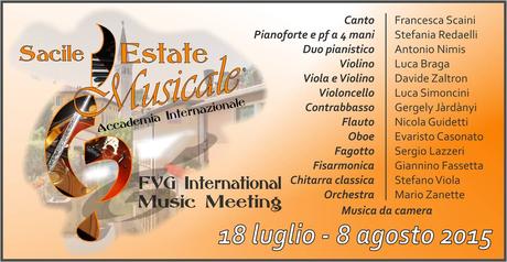 Masterclass del Maestro Stefano Viola a Sacile (PN) dal 25 /7 al 2/8