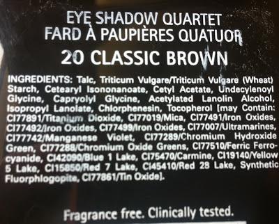ISADORA eyeshadow quad n 20 CLASSIC BROWN