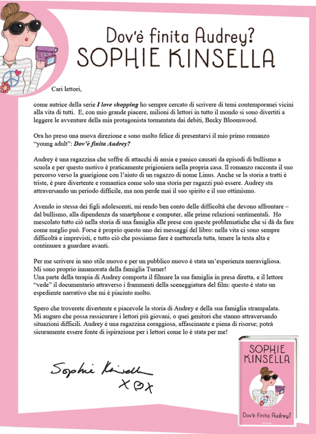 Lettera di Sophie Kinsella