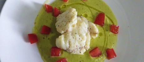 Pescatrice in salsa di asparagi