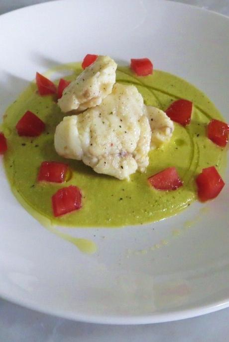 Pescatrice in salsa di asparagi