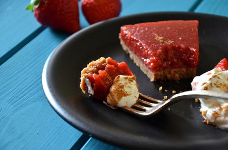 Torta fredda di fragole, per la merenda dell'ammmòre!