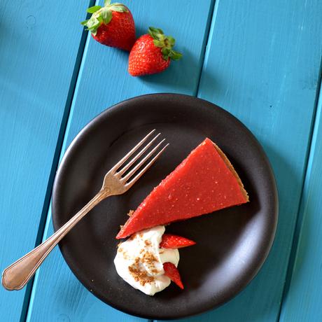 Torta fredda di fragole, per la merenda dell'ammmòre!