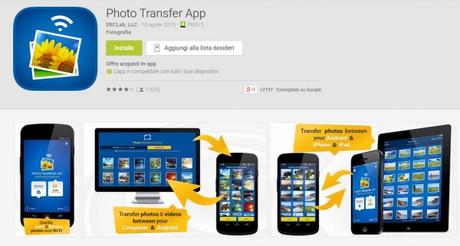 Photo Transfer App gratis solo per oggi su Amazon App Shop